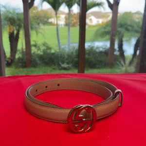 Authentic Pre-loved gucci light blue belt